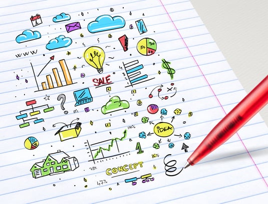 Close-up of drawing colorful multimedia and office staff concept-1