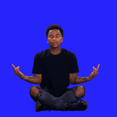 Teen student doing meditation